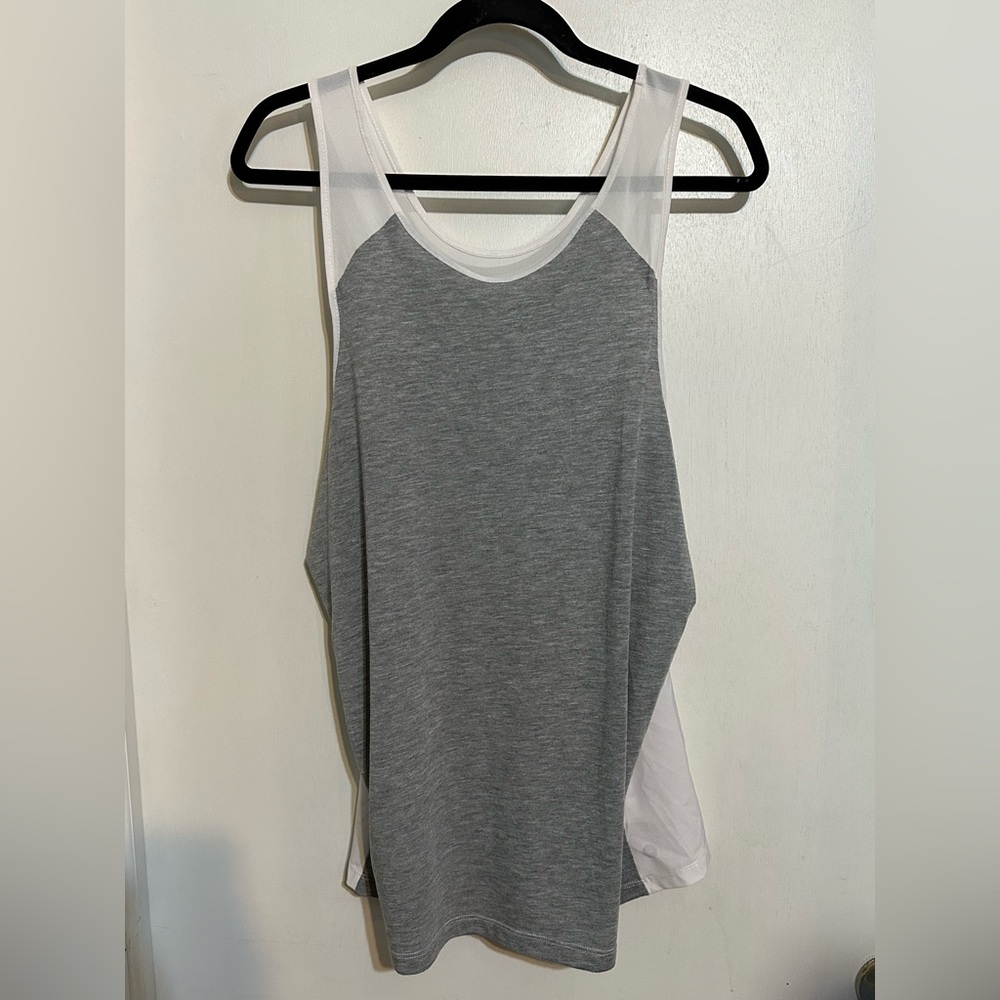 Avia Gray and White Womens active  Tank Top